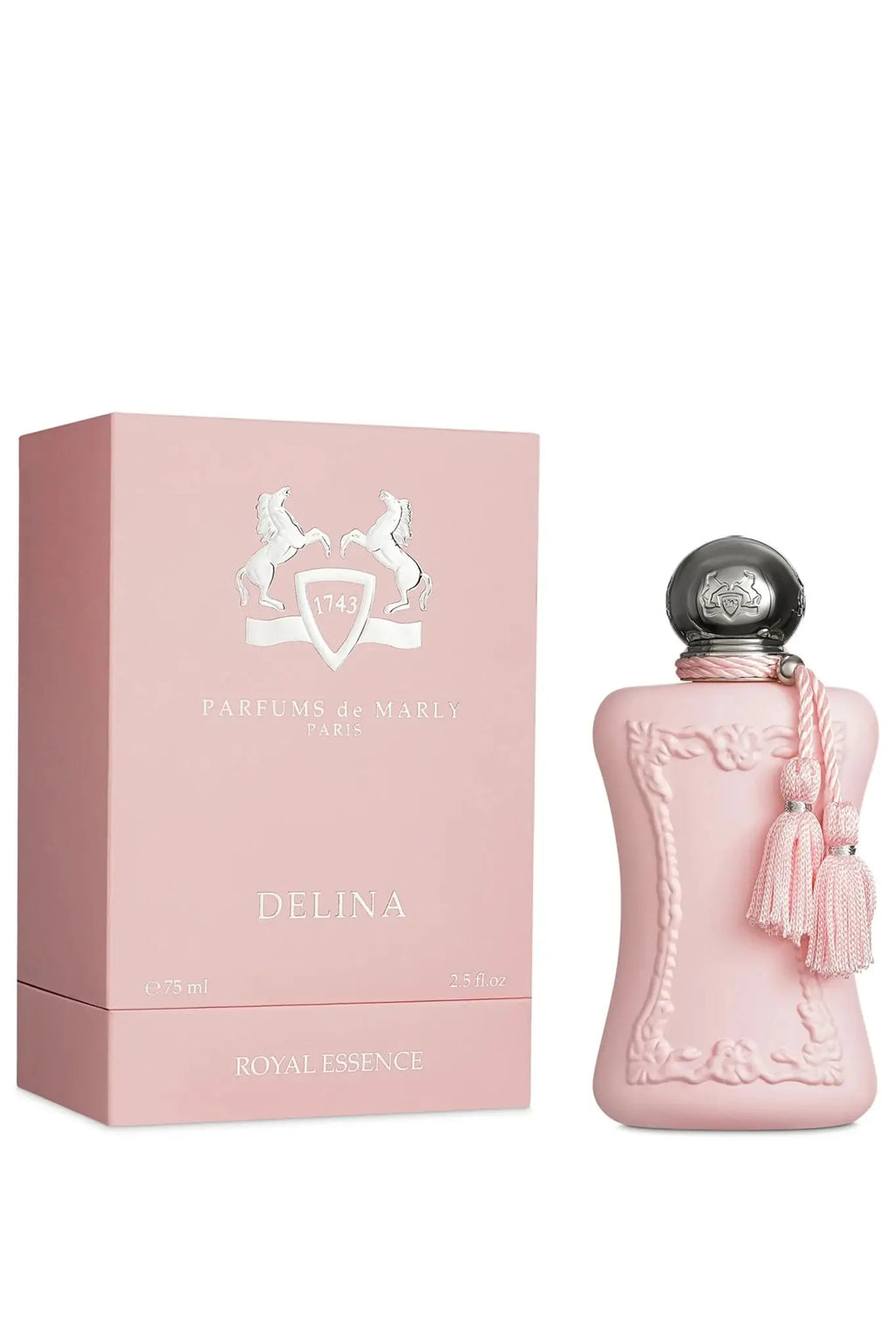 Delina La Rosee Royal Essence Perfume by Parfums de Marly EDP For Women 75 ml - MANOUNE Belly_Jewelry Earrings - Navel_Ring - Necklace - Stud - Manoune_Jewelry - Belly_Ring - Navel_Jewelry Titanium Gold_Plated