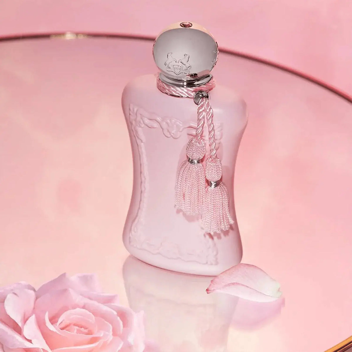 Delina La Rosee Royal Essence Perfume by Parfums de Marly EDP For Women 75 ml - MANOUNE Belly_Jewelry Earrings - Navel_Ring - Necklace - Stud - Manoune_Jewelry - Belly_Ring - Navel_Jewelry Titanium Gold_Plated